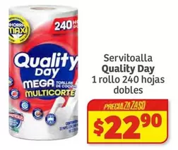 MAX - Servitoalla Quality Day 1 Rollo 240 Hojas Dobles
