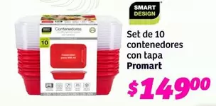 Smart - Set De 10 Contenedores Con Tapa