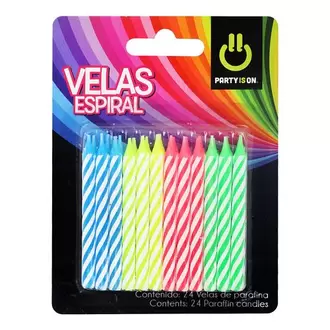 Vela  Espiral Surtida - Fiesta