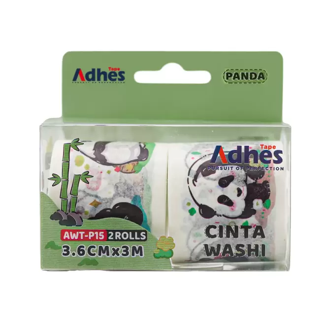 Cintas Washi Adhes Panda 3.6cm x 3m 2 piezas