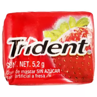 Chicle Adams Trident Fresa 4 S Nf 1Pza - Adams